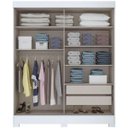 Ver imagem 3 de Guarda-roupa Roupeiro Briz 2 Portas Deslizantes 2 Gavetas - Branco