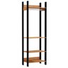 Closet Modulado 1 Cabideiro 4 Prateleiras 73,5cm Tw402 Dalla Costa - Freijó/preto Fosco - 2