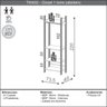 Closet Modulado 1 Cabideiro 4 Prateleiras 73,5cm Tw402 Dalla Costa - Freijó/preto Fosco - 3