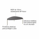 Ver imagem 4 de Conjunto Sala Estar Mesa Centro Lateral Orgânica Pé Metal Nero/dourado