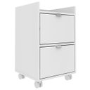 Ver imagem 2 de Gaveteiro com Rodízios 2 Gavetas Bho 34-06 Branco - Brv Móveis