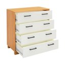 Ver imagem 4 de Cômoda com 4 Gavetas 90cm 100% MDF W344 Dalla Costa