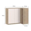 Ver imagem 3 de Armário Aéreo de Cozinha Canto Reto 2 Portas Nicho e Prateleira Selfie Mel Luciane Móveis