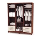 Ver imagem 3 de Guarda-Roupa Line Casal 6 Portas MDP Vila Rica
