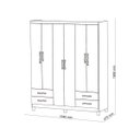 Ver imagem 4 de Guarda-Roupa Line Casal 6 Portas MDP Vila Rica