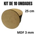Ver imagem 2 de 10 Círculo em Mdf - 25 Cm - Modelo Liso - Corte a Laser - Base ou Tampo - 3 Mm