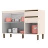 Balcao Henn Connect 3pts 2gvs 1,20m 100 Mdf S/tampo - C66-139 - 4
