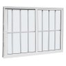 Janela 2 Folhas de Correr com Grade Alumínio Branco 120x120 Linha 25 - 2