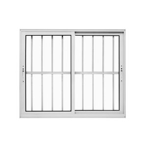 Janela 2 Folhas de Correr com Grade Alumínio Branco 120x120 Linha 25