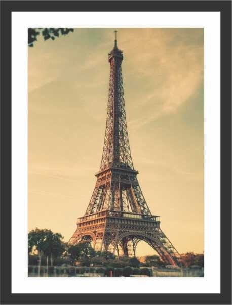 Quadro Decorativo Cidade Paris Torre Eiffel Com Moldura - 1
