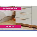 Ver imagem 3 de Cômoda Malu 1 Porta 4 Gavetas MDF Puxador em MDF Cinamomo e Off White