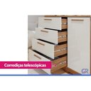 Ver imagem 2 de Cômoda Malu 1 Porta 4 Gavetas MDF Puxador em MDF Cinamomo e Off White