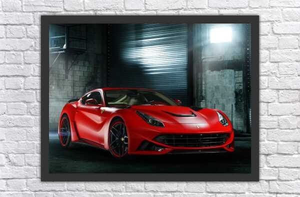 Quadro Decorativo Carros Ferrari Salas Quartos Interiores Com Moldura - 1