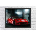 Ver imagem 1 de Quadro Decorativo Carros Ferrari Salas Quartos Interiores Com Moldura