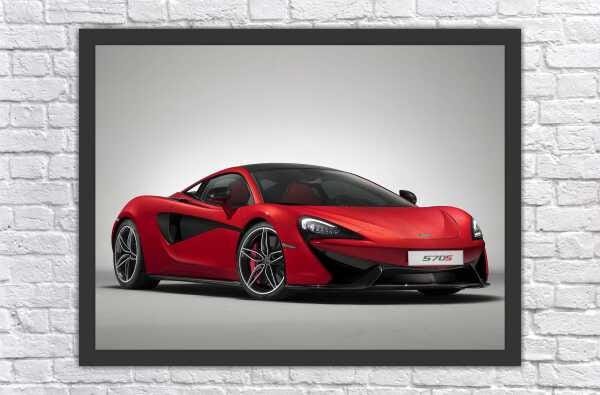 Quadro Decorativo Carros Maclaren Salas Quartos Interiores Com Moldura - 1
