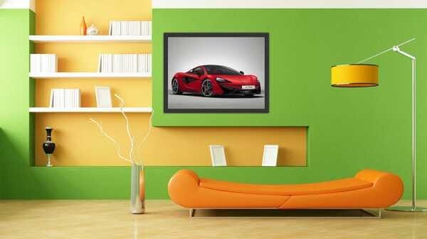 Quadro Decorativo Carros Maclaren Salas Quartos Interiores Com Moldura - 2