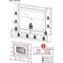 Ver imagem 4 de Rack Estante com Painel TV 65" e 2 portas Catar Multimóveis BR3395 Preto/Lacca Fumê