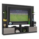 Ver imagem 2 de Rack Estante com Painel TV 65" e 2 portas Catar Multimóveis BR3395 Preto/Lacca Fumê