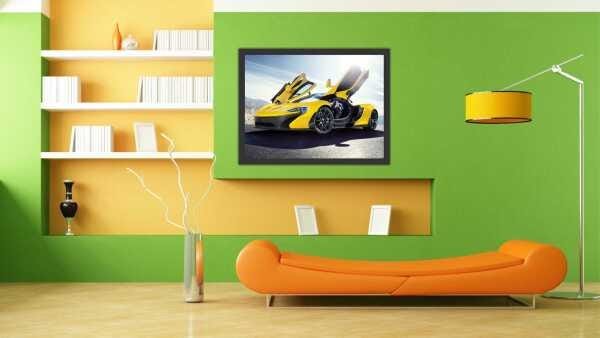 Quadro Decorativo Carros Maclaren Salas Quartos Interiores Com Moldura - 2