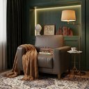 Ver imagem 6 de Poltrona Decorativa Oasis Pes Madeira Courino Tcs 729 Moll