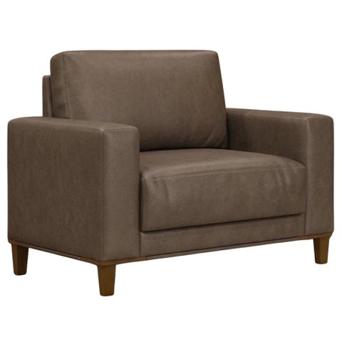 Poltrona Decorativa Oasis Pes Madeira Courino Tcs 729 Moll