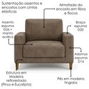 Ver imagem 5 de Poltrona Decorativa Oasis Pes Madeira Courino Tcs 729 Moll