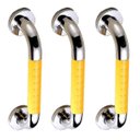 Ver imagem 3 de Barra Alca de Apoio 40cm Kit 3 Uni Suporte Inox Antiderrapante Pcd Idoso Gestante Anti Queda Box Ban
