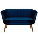 Ver imagem 1 de Namoradeira Pétalas Sued Premium Azul Marinho - 1,20m Sua Casa Decor