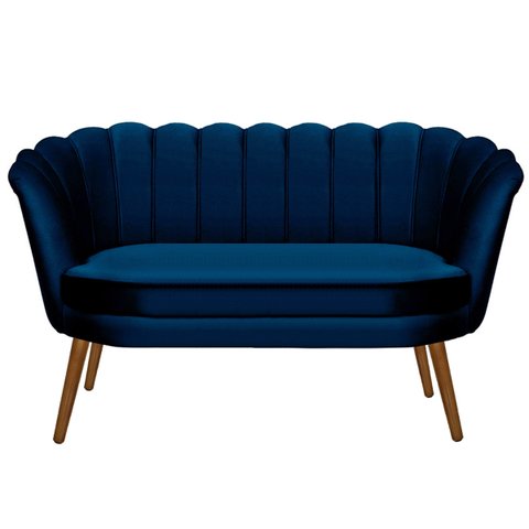 Namoradeira Pétalas Sued Premium Azul Marinho - 1,20m Sua Casa Decor