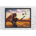 Ver imagem 1 de Quadro Decorativo Cidade Egito Pirâmides Papiro Salas Decorações Interiores Com Moldura