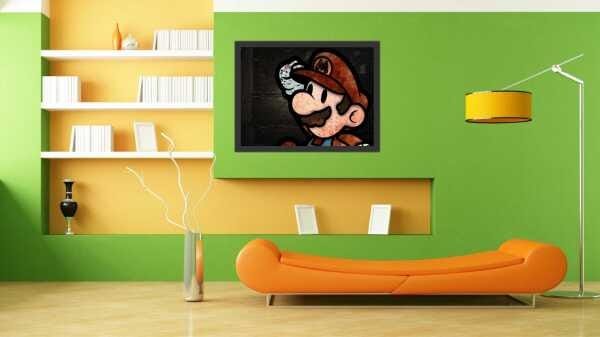 Quadro Decorativo Games Desenho Super Mario World