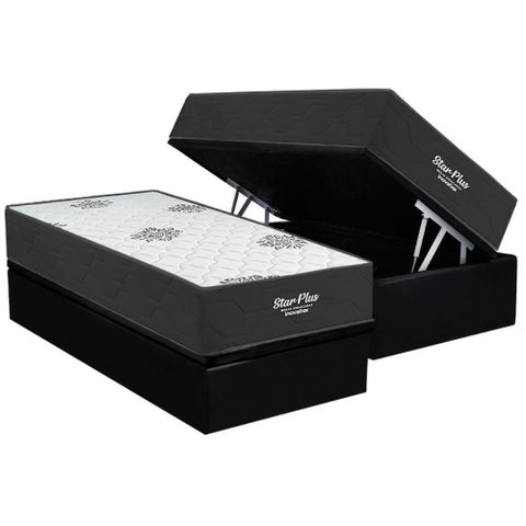 Cama Box Baú Solteiro + Colchão Anatômico Inovaflex Star