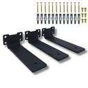 Ver imagem 3 de Kit 3 Suportes Cantoneira Invertida 15cm Fixador Aço de Parede para Prateleira Moderno Preto