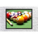Ver imagem 1 de Quadro Decorativo Esportes Sinuca Bilhar Sala De Jogos Com Moldura