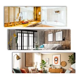 Espelho Grande Corpo Inteiro Lapidado Retangular Decorativo Luxo 100x40cm Dupla Face - 3 Espelho Grande Corpo Inteiro Lapidado Retangular Decorativo Luxo 100x40cm Dupla Face - 3