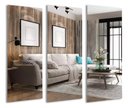 Ver imagem 2 de Espelho Grande Corpo Inteiro Lapidado Retangular Decorativo Luxo 100x40cm Dupla Face
