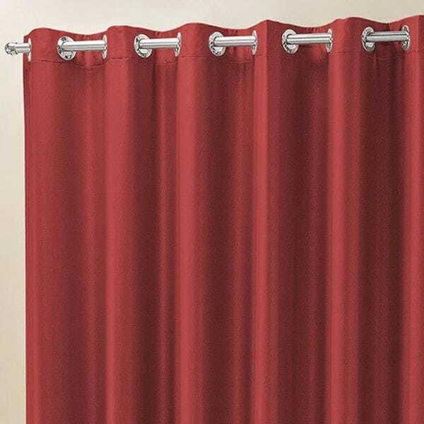 Cortina Madri para Trilho Suisso Tecido Semi Blackout 3,00M x 2,50M Sala Quarto - Vermelho - 2