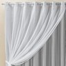 Cortina Elegance para Trilho Suisso Tecidos Semi Blackout e Voal 2,00M x 1,70M Sala Quarto - Cinza - 2
