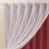 Cortina Elegance para Trilho Suisso Tecidos Semi Blackout e Voal 3,00M x 2,50M Sala Quarto - - 2