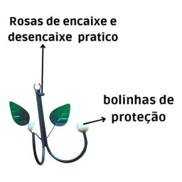 Cabide de 2 Ganchos em Ferro / Porta Toalha 2 Ganchos em Ferro / Varias Cores:vermelho - 5