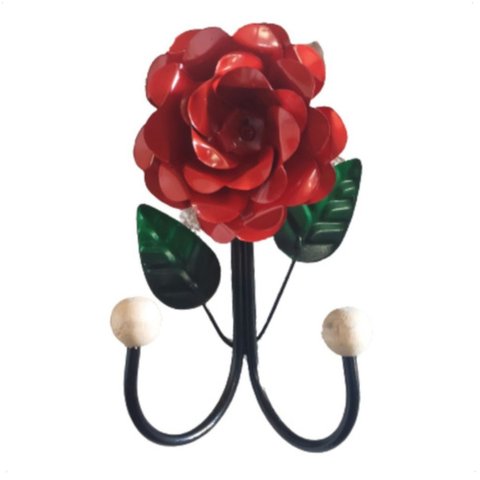 Cabide de 2 Ganchos em Ferro / Porta Toalha 2 Ganchos em Ferro / Varias Cores:vermelho