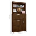 Ver imagem 3 de Sapateira e Modulo de Espelho Taipei 4 Portas 100cm MDP Malbec Framar
