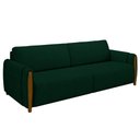 Ver imagem 1 de Sofá 3 Lugares 223cm Pés Madeira Amaranto M22 Veludo Verde - Mpozenato