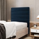 Ver imagem 1 de Cabeceira Atlas 90 para Cama de Solteiro N-025 Veludo Azul Marinho Aradecor