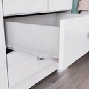 Ver imagem 5 de Guarda Roupas Infantil 3 Portas 1 Porta com Chave e 2 Gavetas Léo Branco