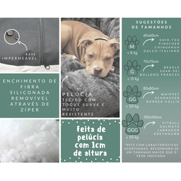 Cama para Pets Cães e Gatos Nuvem Veludo G 70x70:Rose Gold Veludo - 2