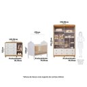 Ver imagem 4 de Quarto de Bebê Berço Minicama Guarda-Roupa e Cômoda Janeladas 100% MDF Maya Clássico Espresso Móveis