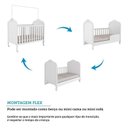 Ver imagem 5 de Quarto de Bebê Berço Minicama Guarda-Roupa e Cômoda Janeladas 100% MDF Maya Clássico Espresso Móveis