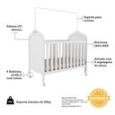 Ver imagem 6 de Quarto de Bebê Berço Minicama Guarda-Roupa e Cômoda Janeladas 100% MDF Maya Clássico Espresso Móveis