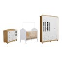 Ver imagem 3 de Quarto de Bebê Berço Minicama Guarda-Roupa e Cômoda Janeladas 100% MDF Maya Clássico Espresso Móveis